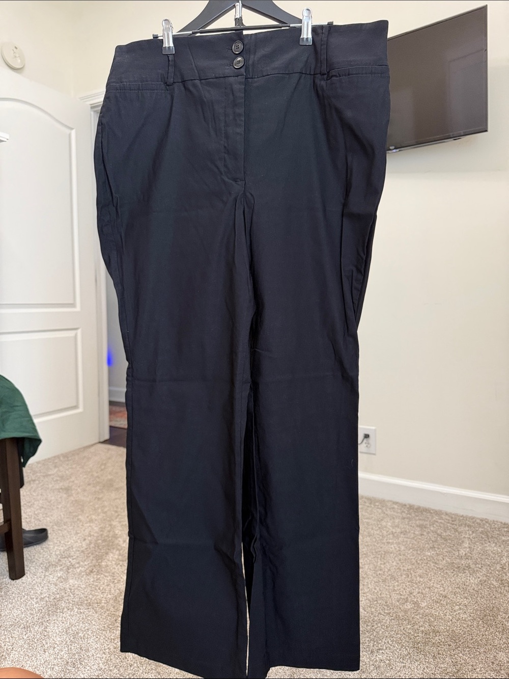 Lane Bryant Black Straight-Leg Trousers